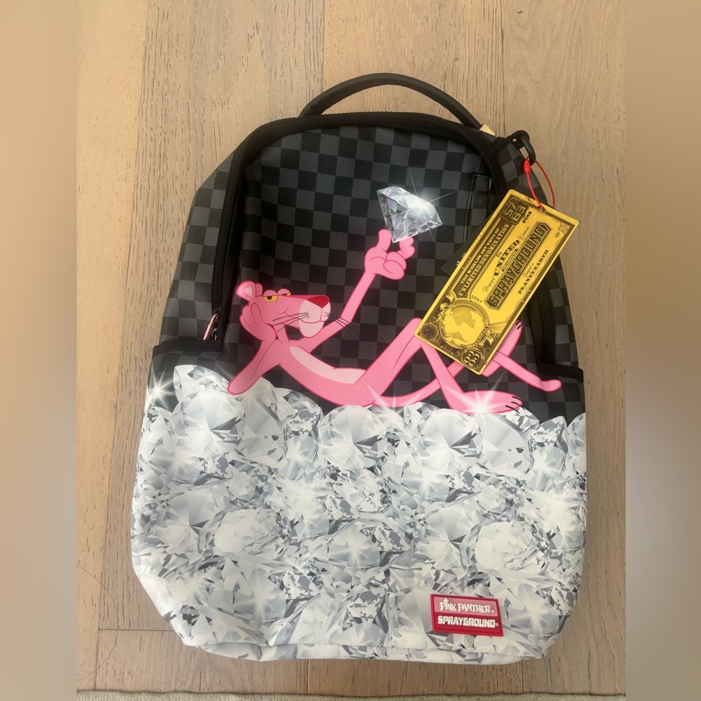 NWT Sprayground Pink Panther Limited Edition Backpack Diamonds